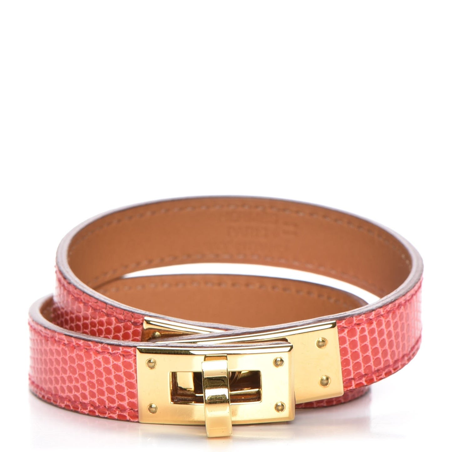 Lizard Kelly Double Tour Bracelet S Bougainvillea