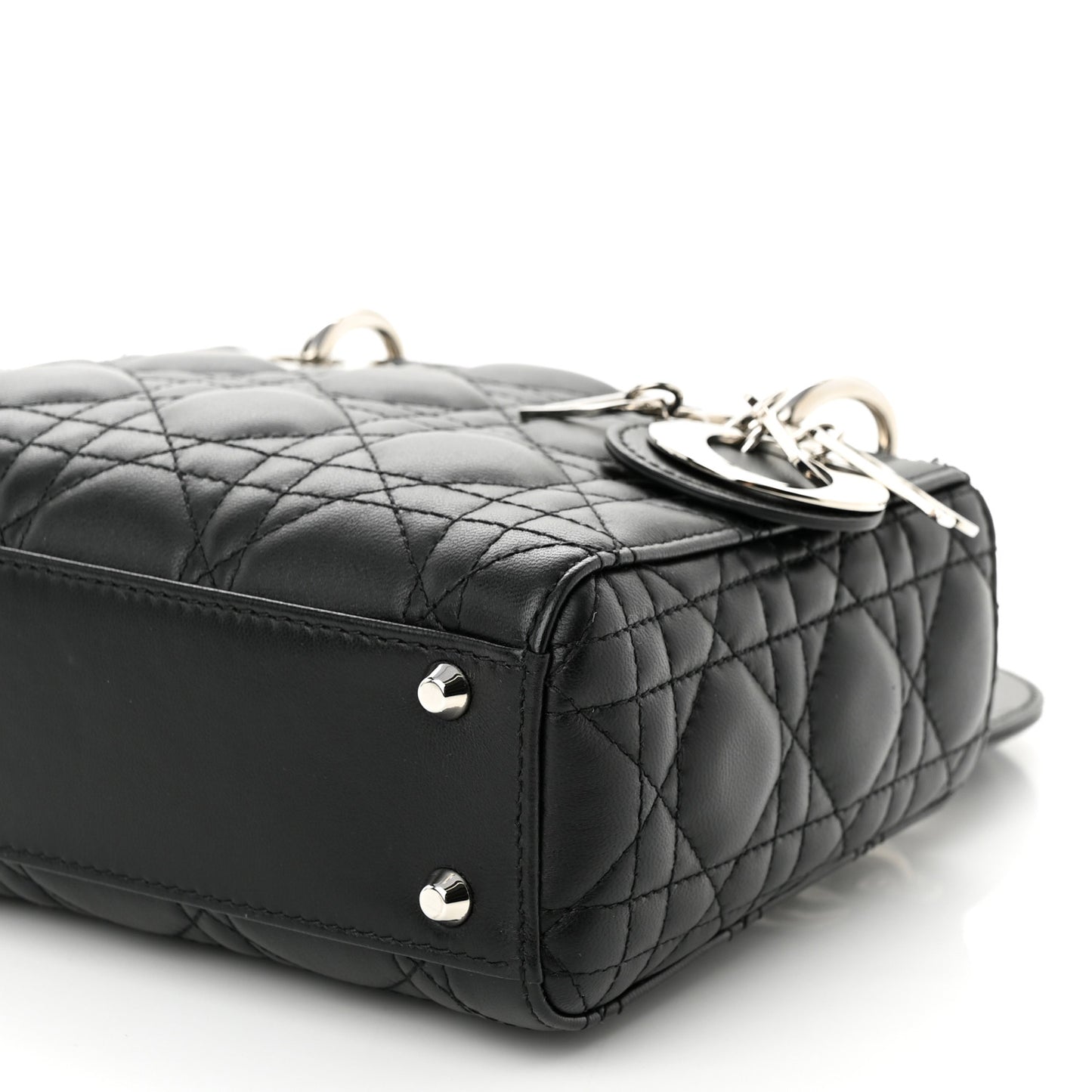 Lambskin Cannage Mini Lady Dior Black