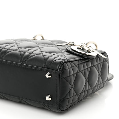 Christian Dior Lambskin Cannage Mini Lady Dior Black 10 of 11