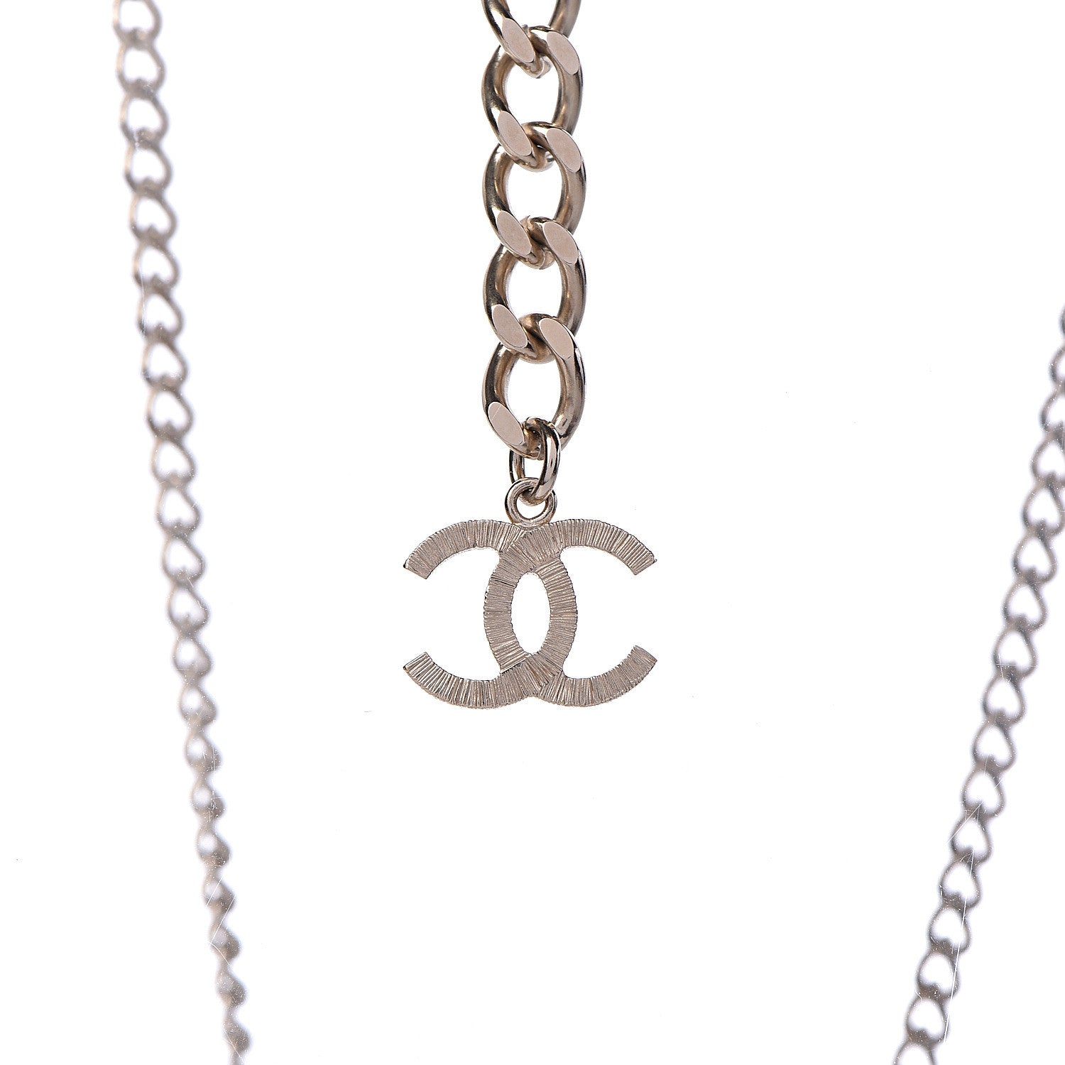 Chanel Pearl Lambskin Chain CC Flower Pendant Necklace Gold Yellow 6 of 7