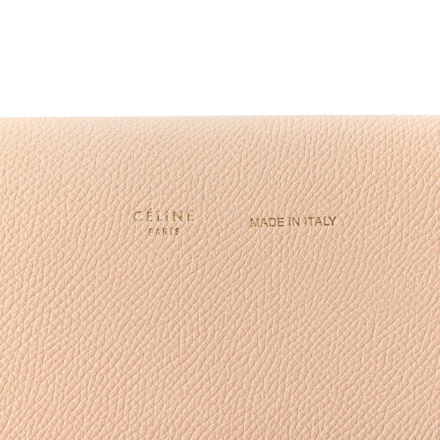 Grained Shiny Calfskin Strap Clutch Light Taupe Red