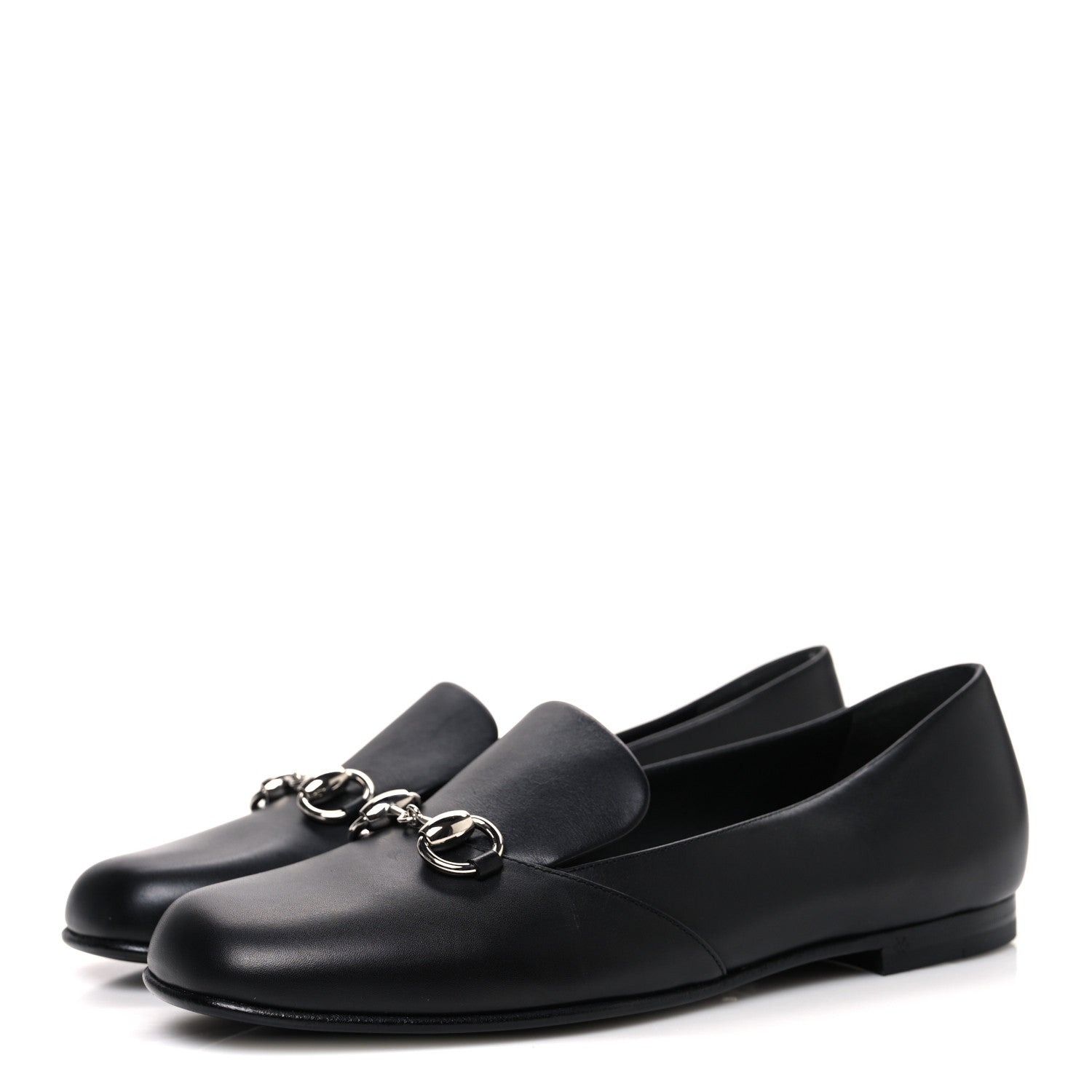 Gucci Calfskin Horsebit Loafers 36.5 Black 4 of 11