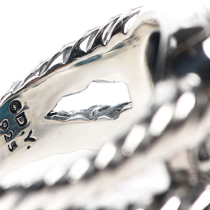 David Yurman Sterling Silver Turquoise 14mm Albion Ring 54 6.75 4 of 4