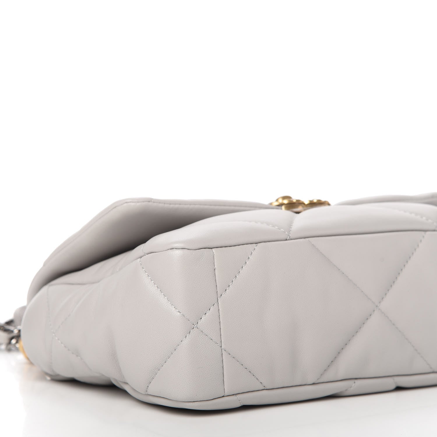 Chanel Lambskin Quilted Medium Chanel 19 Flap Grey 6 of 10