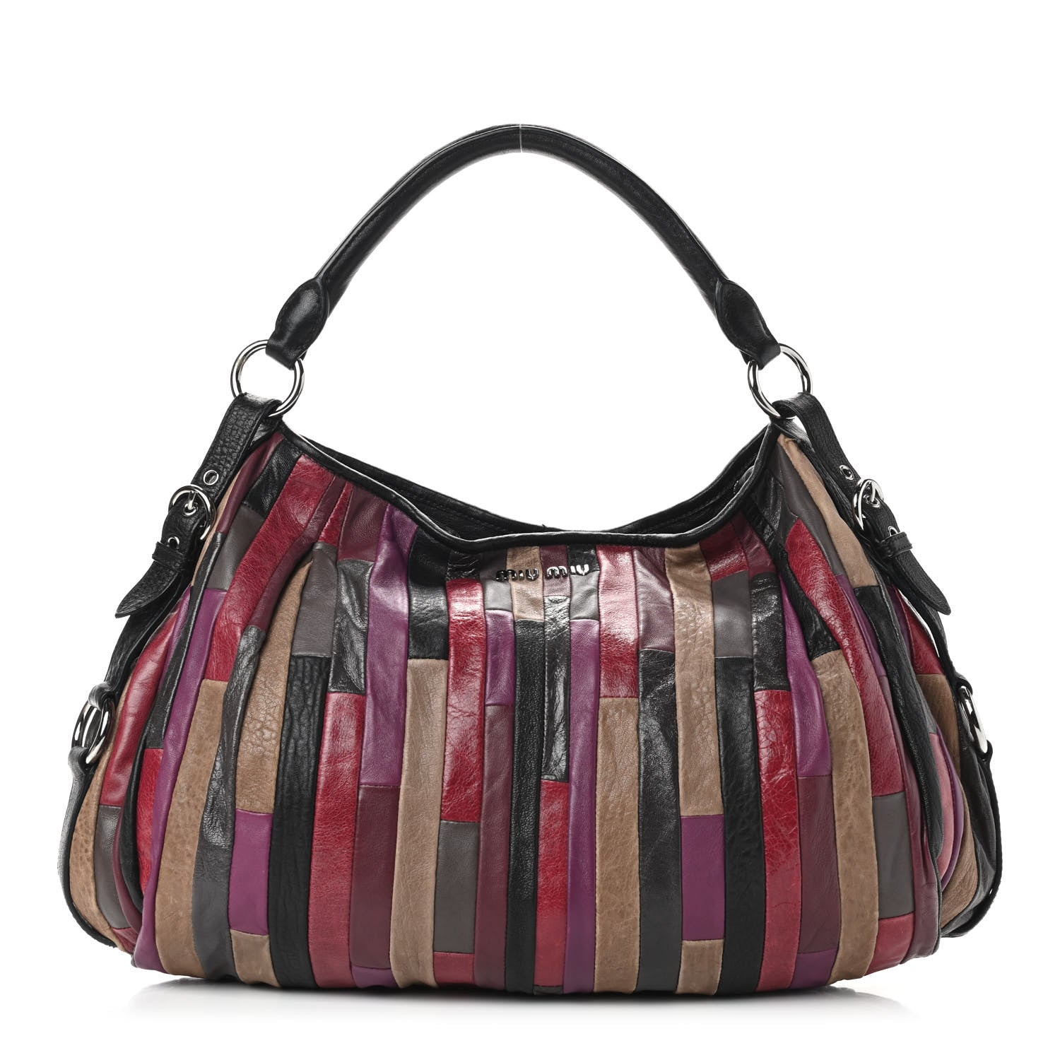 Miu Miu Nappa Large Patchwork Tote Amarena 1 of 13