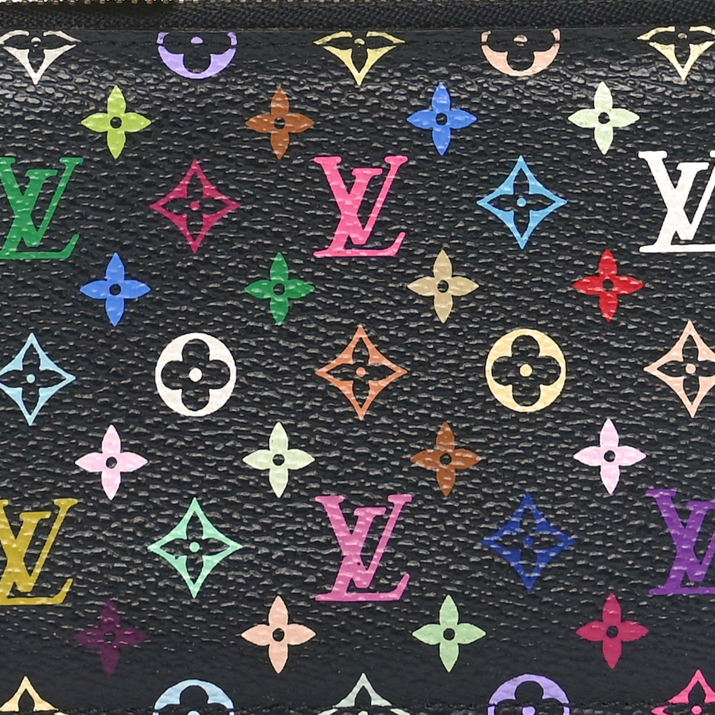 Monogram Multicolor Key Pouch Black Violet