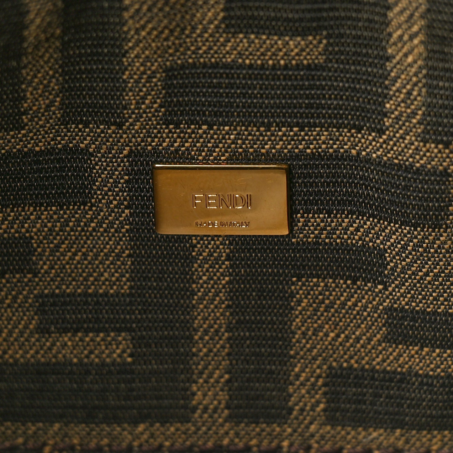 Fabric Jacquard FF 1974 Mini Baguette Tobacco Moro Black