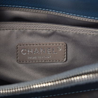 Chanel Caviar Quilted Grand Shopping Tote GST Dark Blue 6 of 10