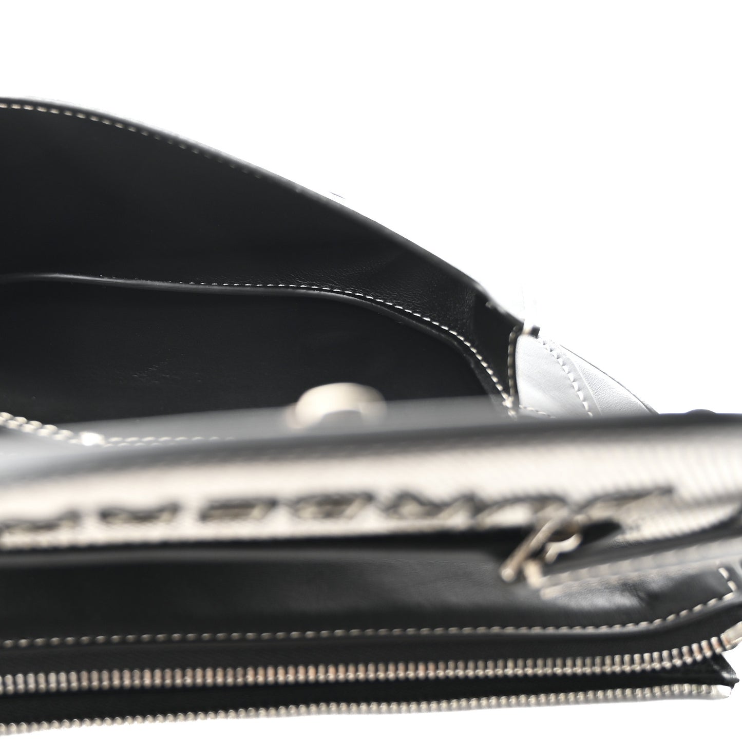 Canvas Horseferry Print Double Olympia Shoulder Bag Black