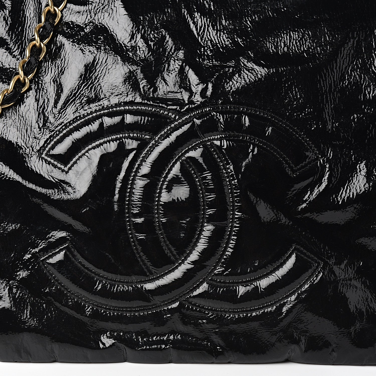 Chanel Vinyl XL Rock and Chain Flap Black 9 of 9