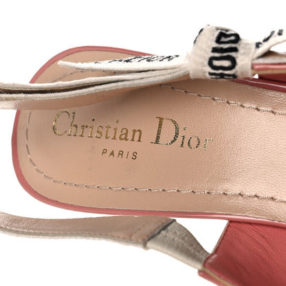 Christian Dior Patent Ribbon J'Adior Slingback 100mm Pumps 38.5 Pink 7 of 10