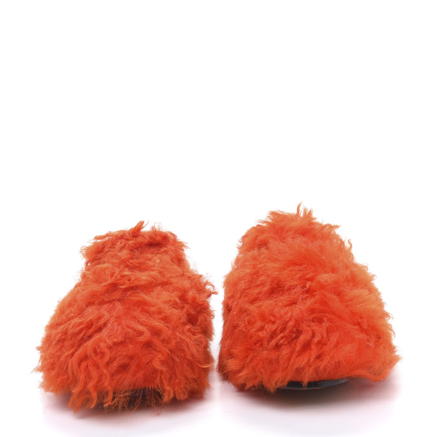 Gucci Merino Wool Womens Princetown Slippers 37 Sun Orange Natural 2 of 8