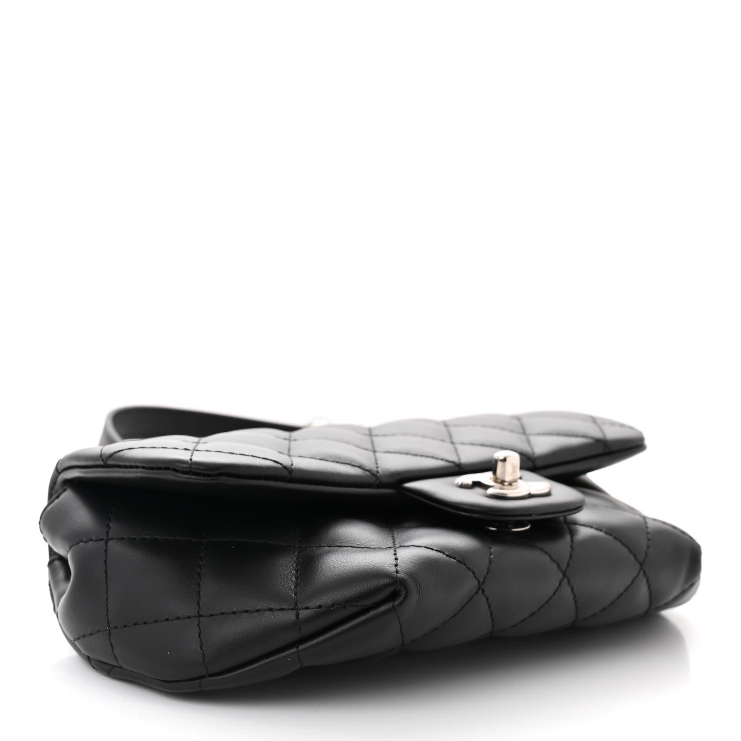 Chanel Calfskin Quilted CC Uniform Flap Belt Bag Black 4 of 10