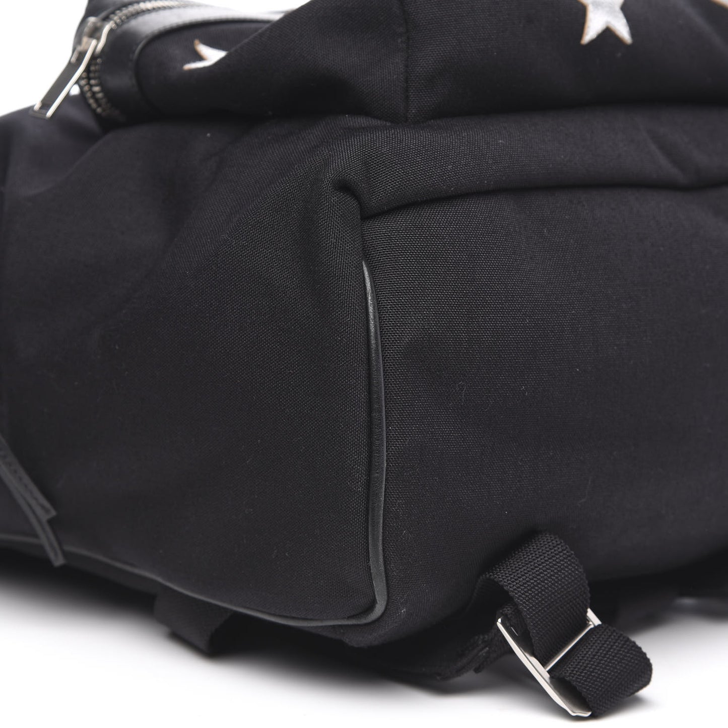Canvas Stars Print Hunting Backpack Black Silver