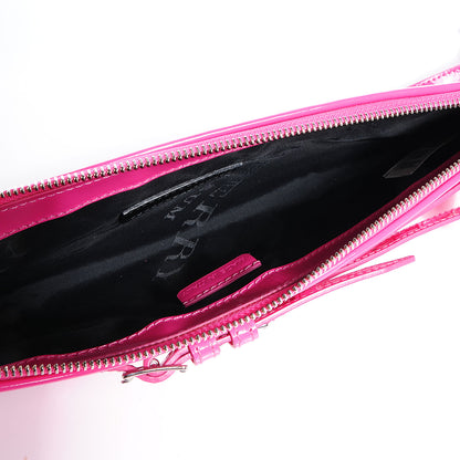 Burberry Patent Bridle Calfskin Parmoor Clutch Bag Pink 13 of 15