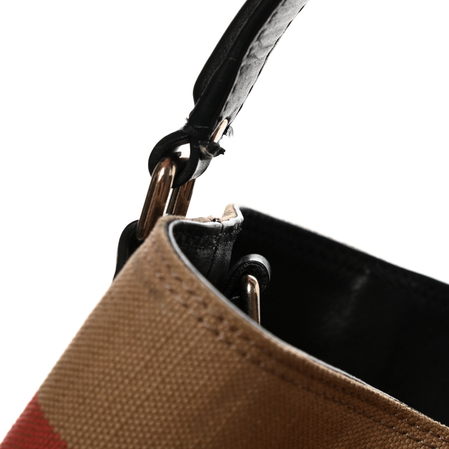 Canvas Mega Check Medium Ashby Hobo Saddle Black