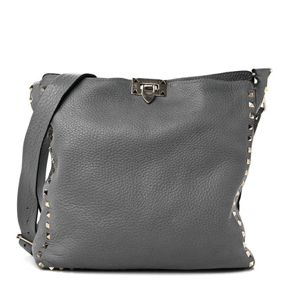 Valentino Garavani Pebbled Calfskin Small Rockstud Flip-Lock Messenger Bag Pebble 1 of 17