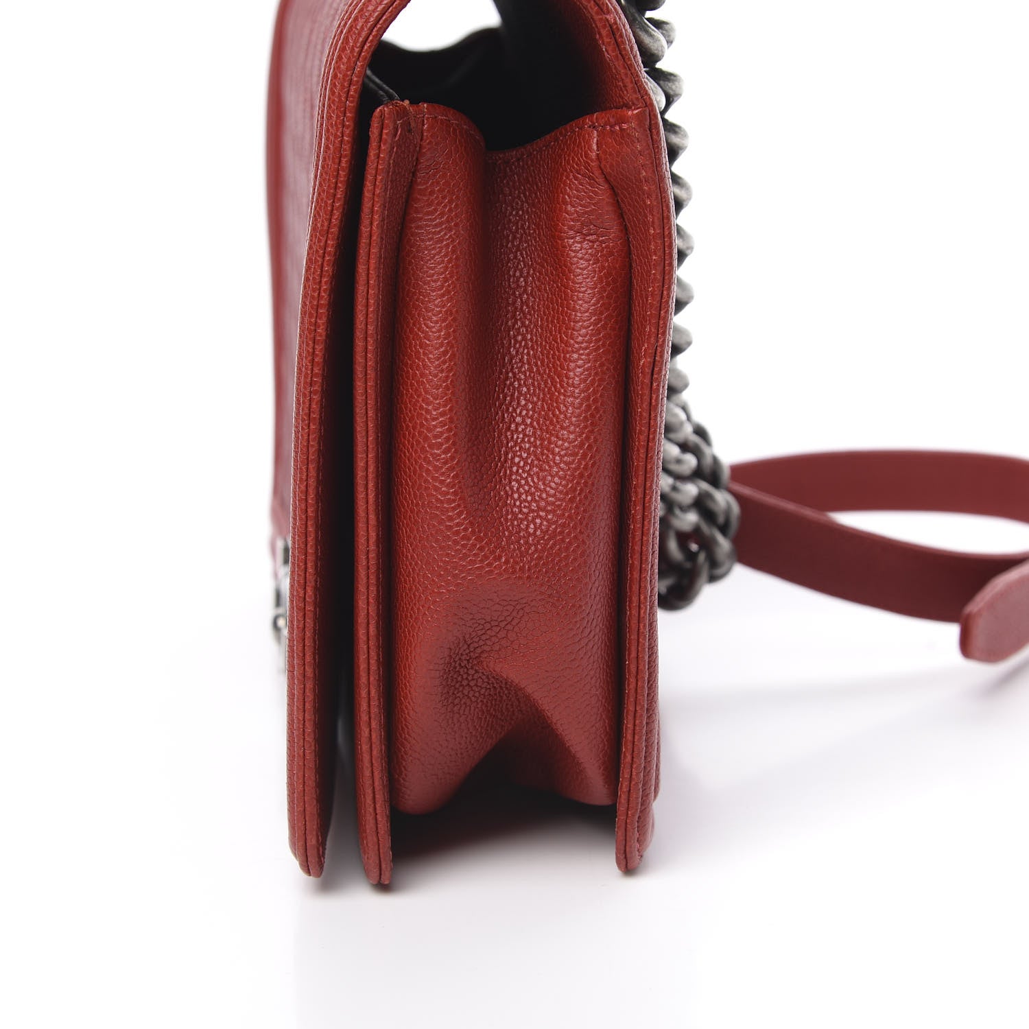 Chanel Caviar Quilted New Medium Boy Flap Dark Red 15 of 16