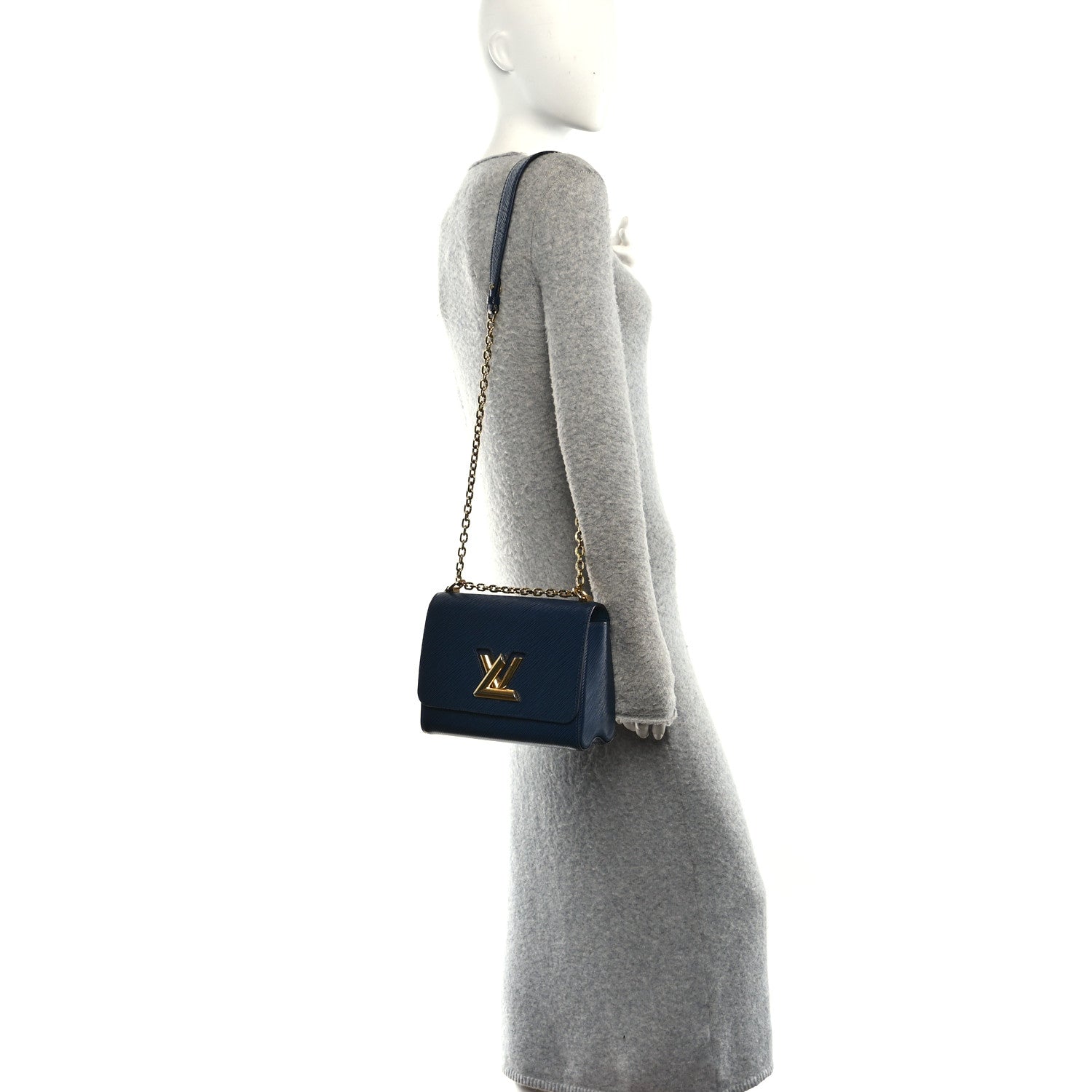 Louis Vuitton Epi Twist Shoulder Bag MM Indigo 2 of 11
