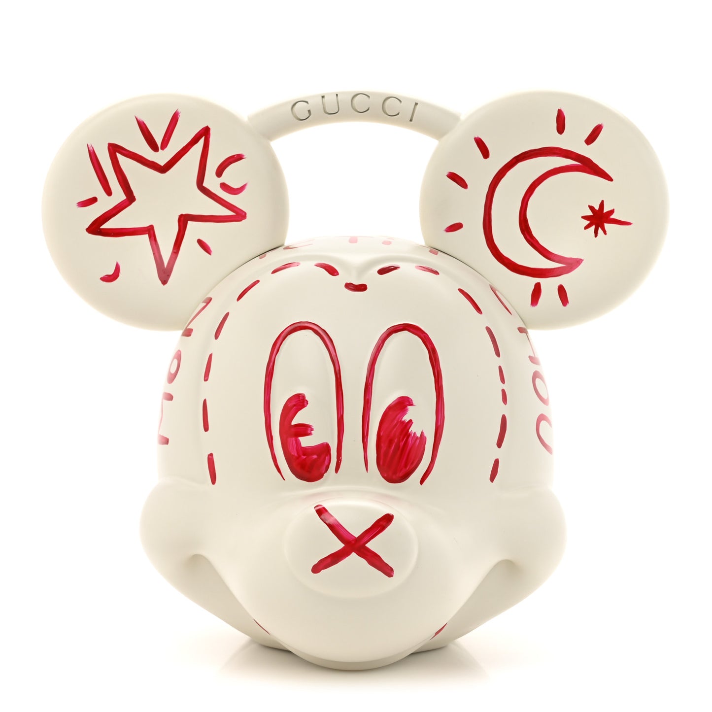 X DISNEY Plastic Mickey Mouse Top Handle Bag White