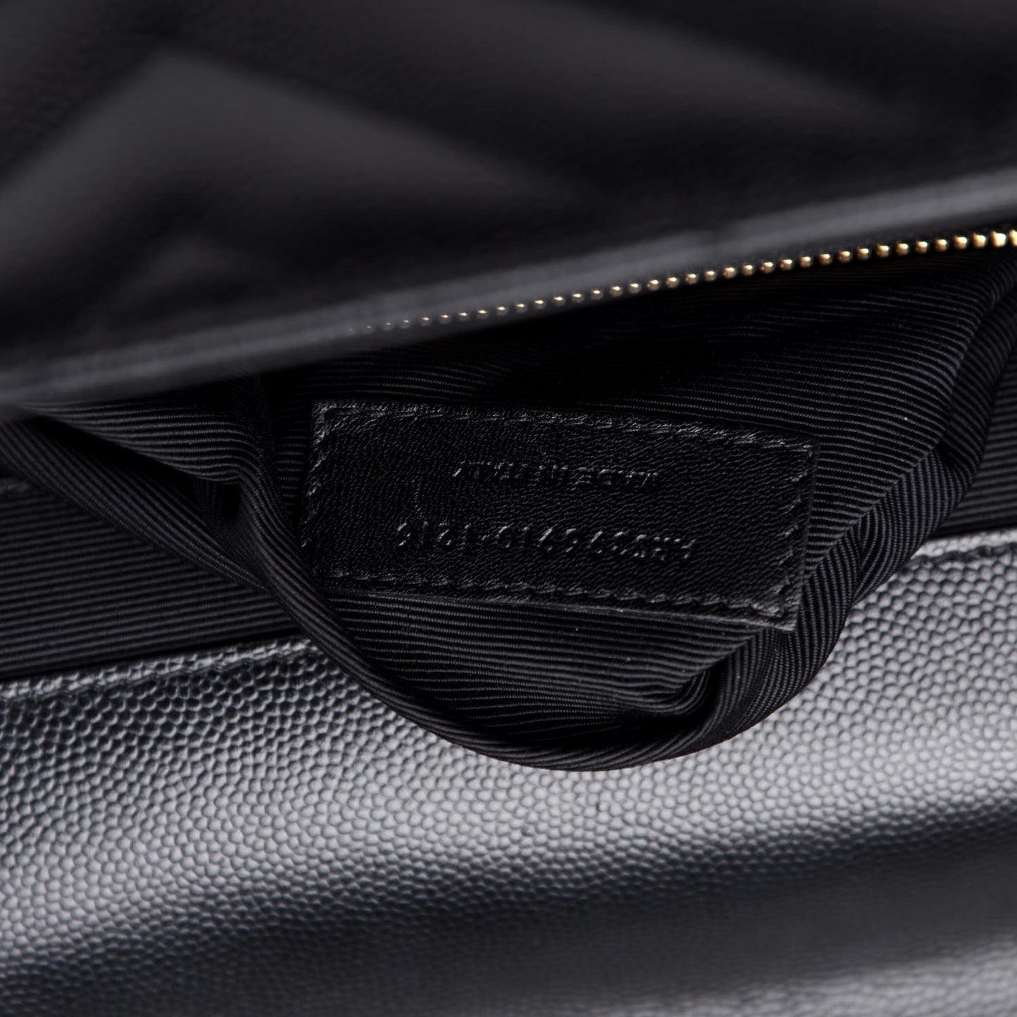 Grain De Poudre Matelasse Chevron Large Monogram Satchel Black