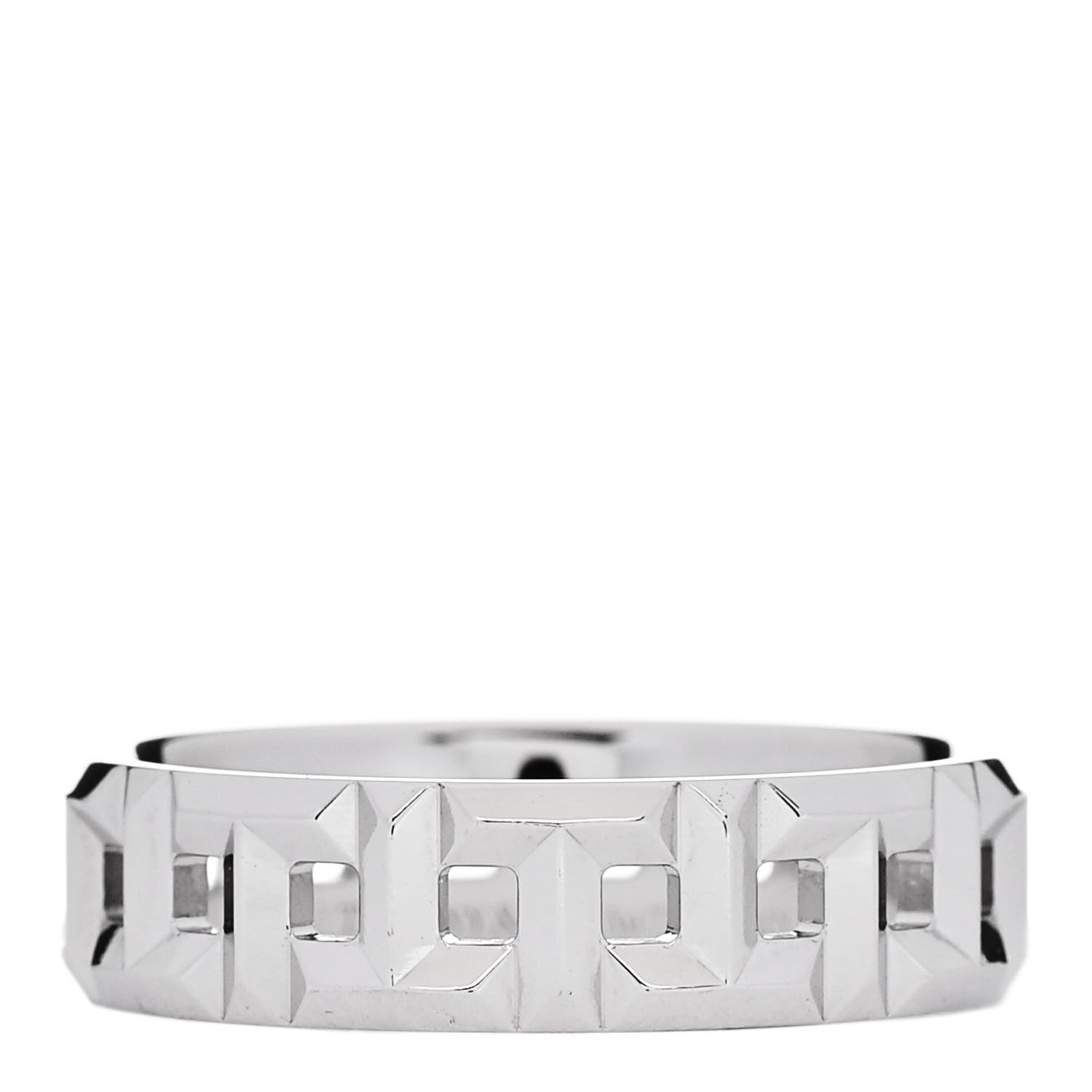 Tiffany 18K White Gold Wide T True Ring 58 8.5 1 of 4