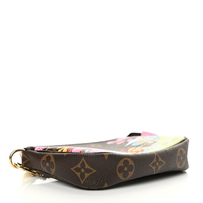 Louis Vuitton Monogram 2021 Christmas Animation Japanese Garden Mini Pochette Accessories Wisteria Pink 4 of 8