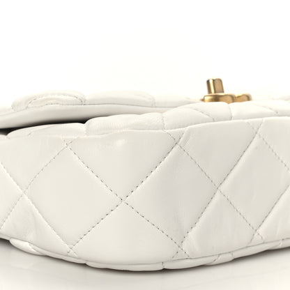 Chanel Lambskin Quilted Small Lacquered Chain Flap White 7 of 8