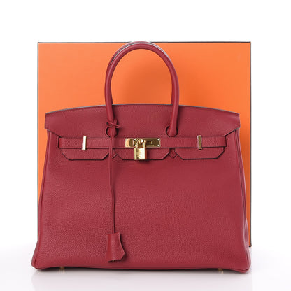 Hermes Togo Birkin 35 Rouge Grenat 36 of 36