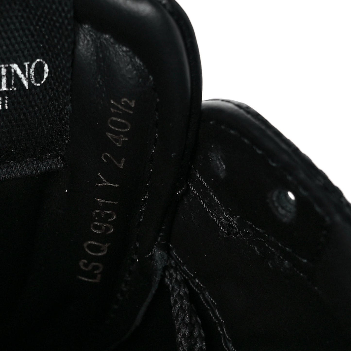 Calfskin Mens Rockstud Untitled Open Sneakers 40.5 Black