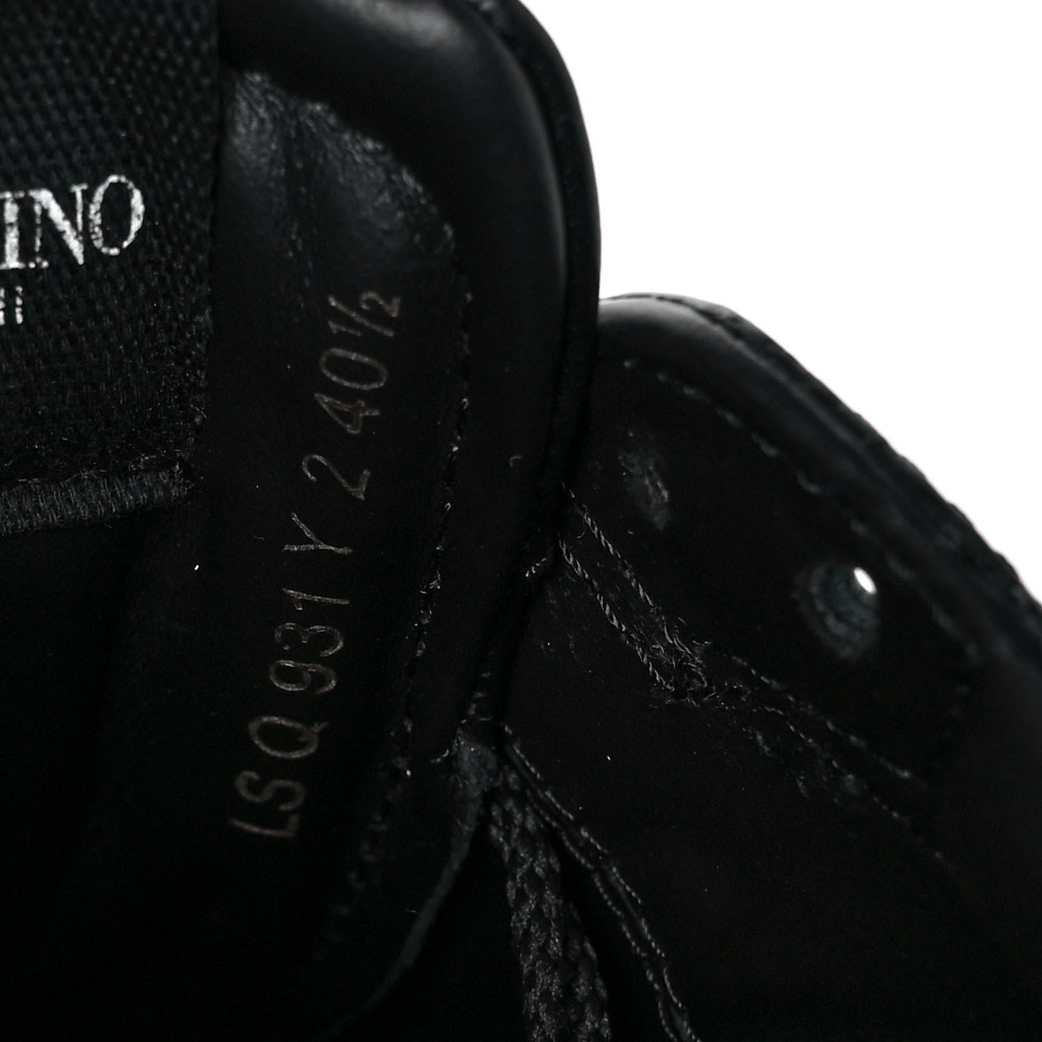 Valentino Garavani Calfskin Mens Rockstud Untitled Open Sneakers 40.5 Black 9 of 9