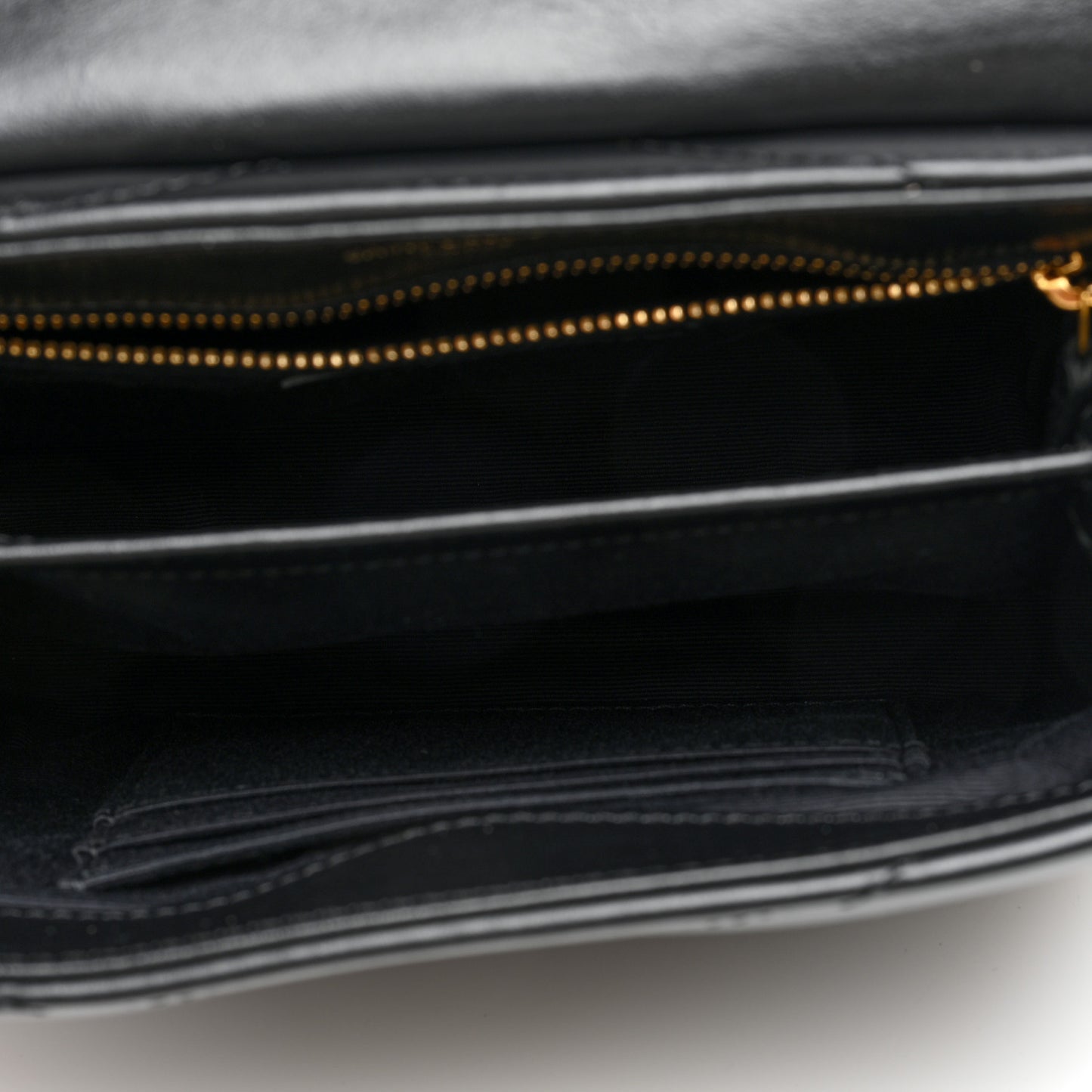 Calfskin Y Quilted Monogram Toy Loulou Crossbody Bag Black