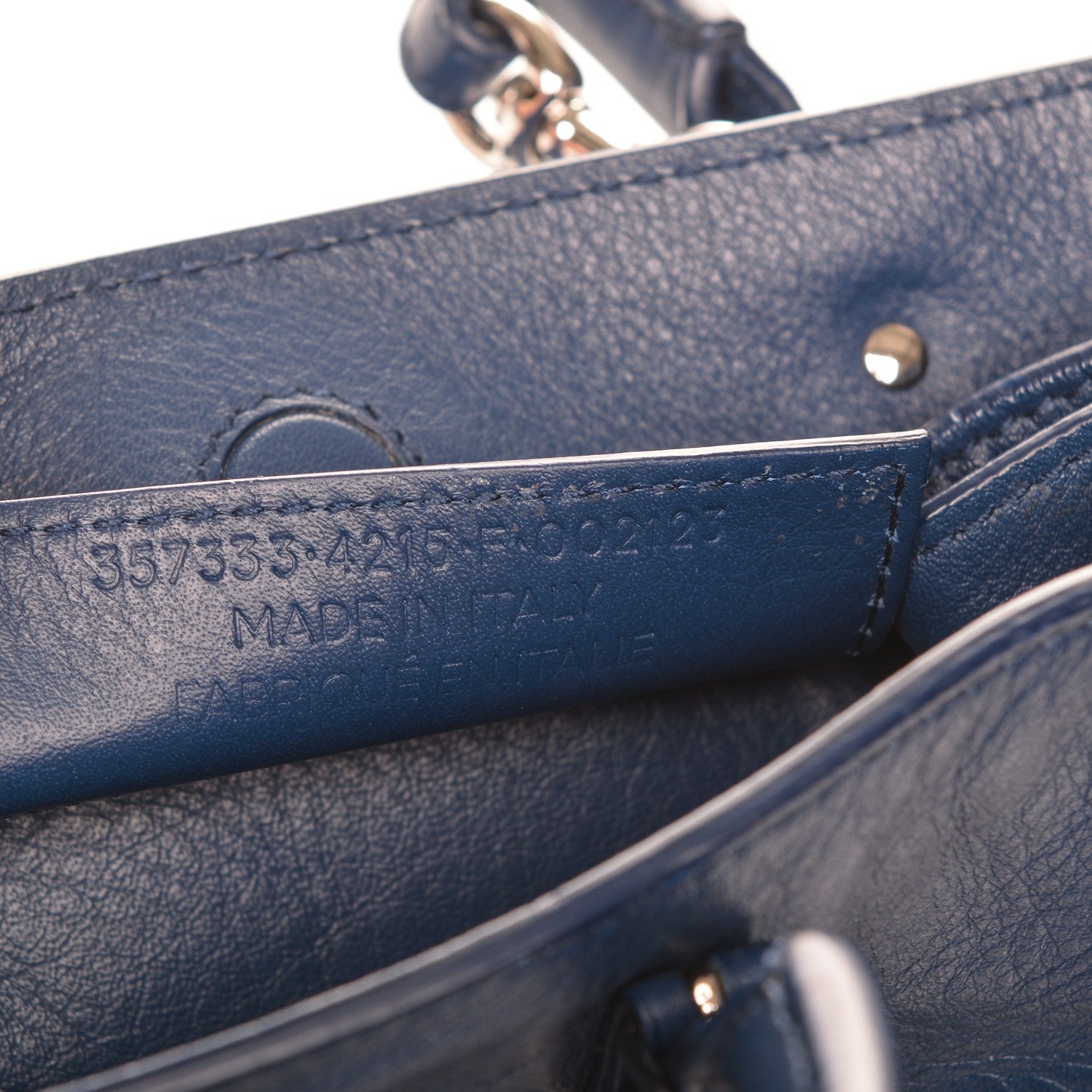 Balenciaga Calfskin Papier Mini A4 Zip Around Tote Bleu Mineral 7 of 7