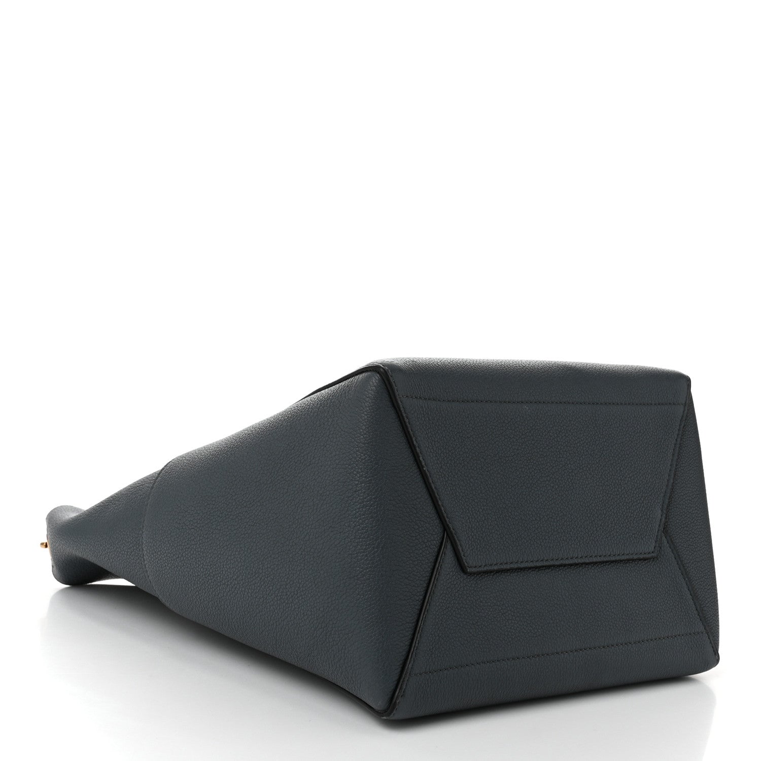 Celine Soft Grained Calfskin Sangle Bucket Bag Petrol 4 of 9
