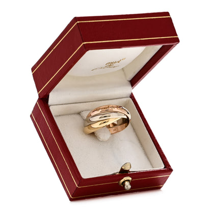 Cartier 18K Pink Yellow White Gold Classic Les Must De Cartier Trinity Ring 55 7.25 6 of 6