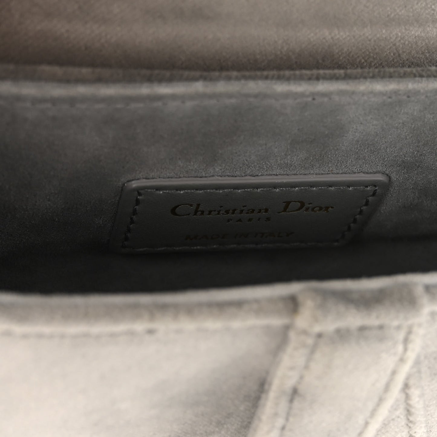 Velvet Crystal Mini Saddle Bag Grey