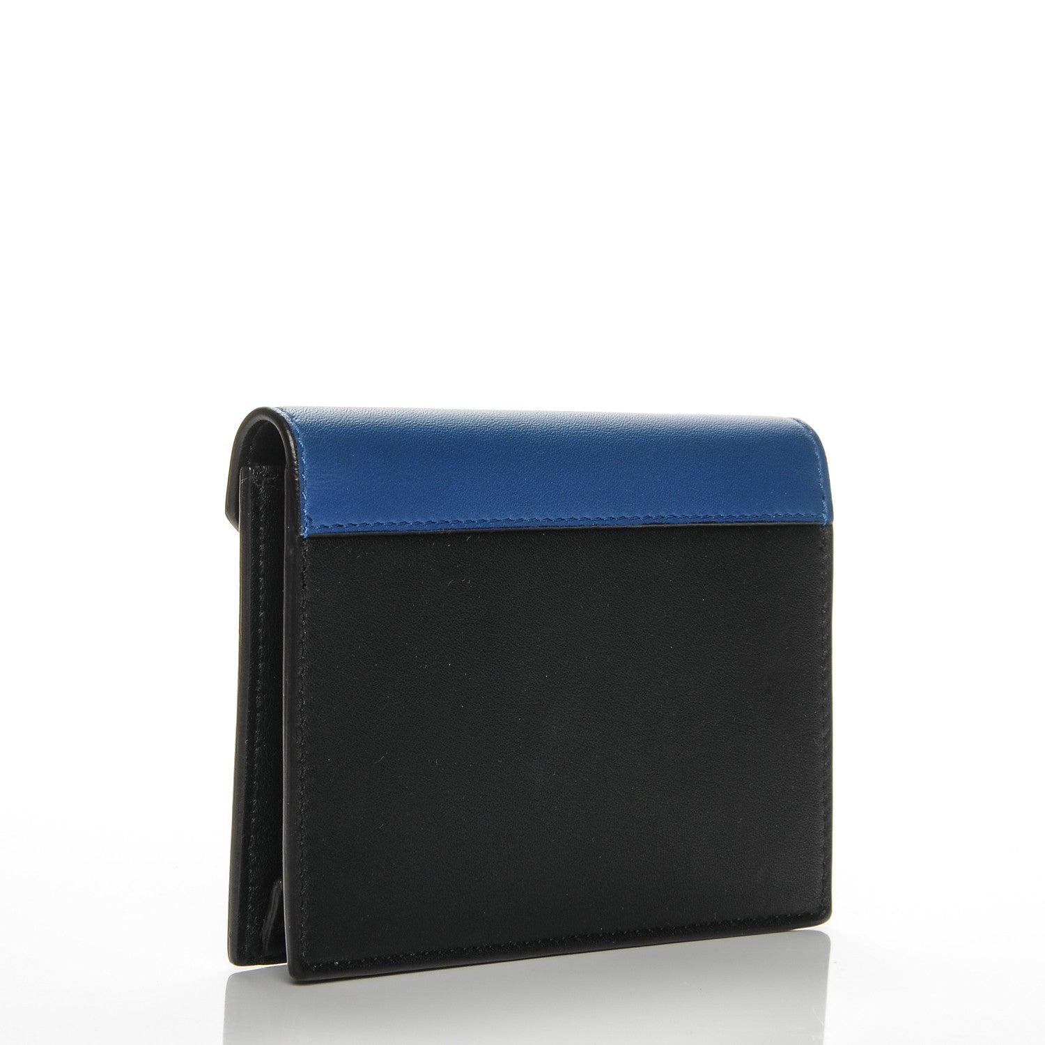 Celine Smooth Calfskin Pocket Card Holder Sea 3 of 6