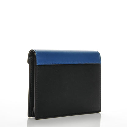 Celine Smooth Calfskin Pocket Card Holder Sea 3 of 6