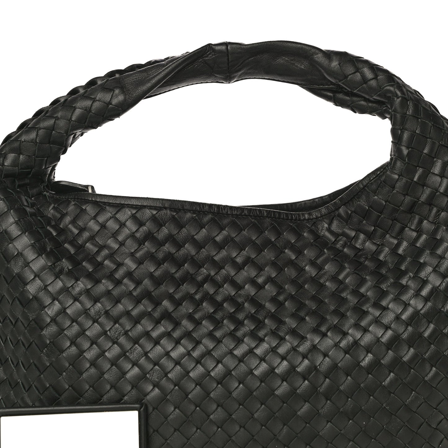 Nappa Intrecciato Small Veneta Hobo Black