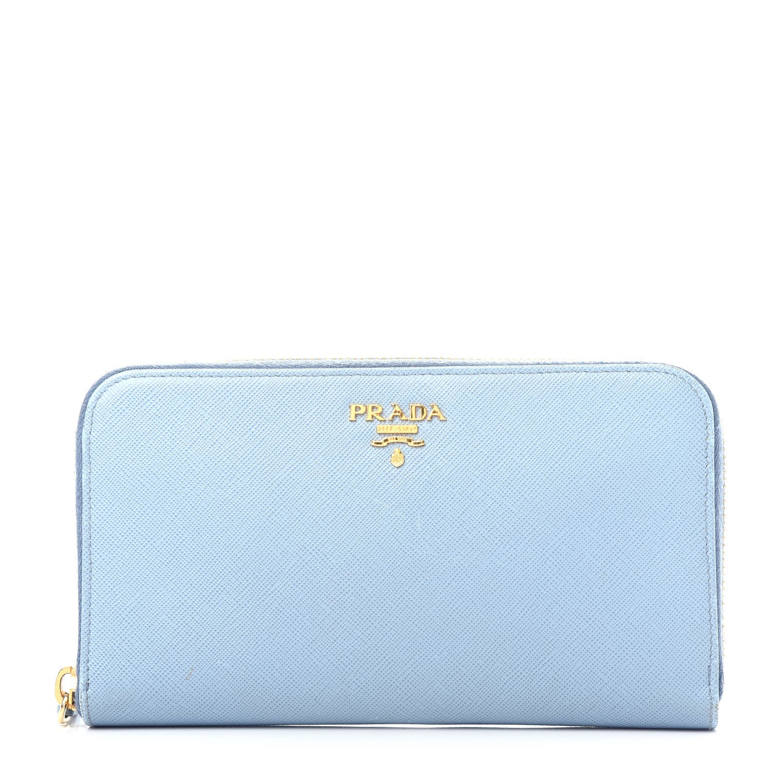 Prada Saffiano Metal Zip Around Wallet Astrale 1 of 10