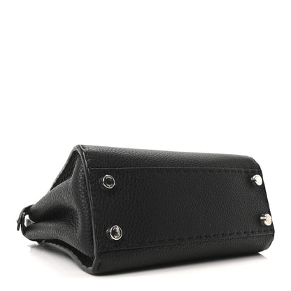 Fendi Cuoio Romano Selleria Bi-Color Mini Peekaboo Iconic Satchel Black Mou 4 of 9