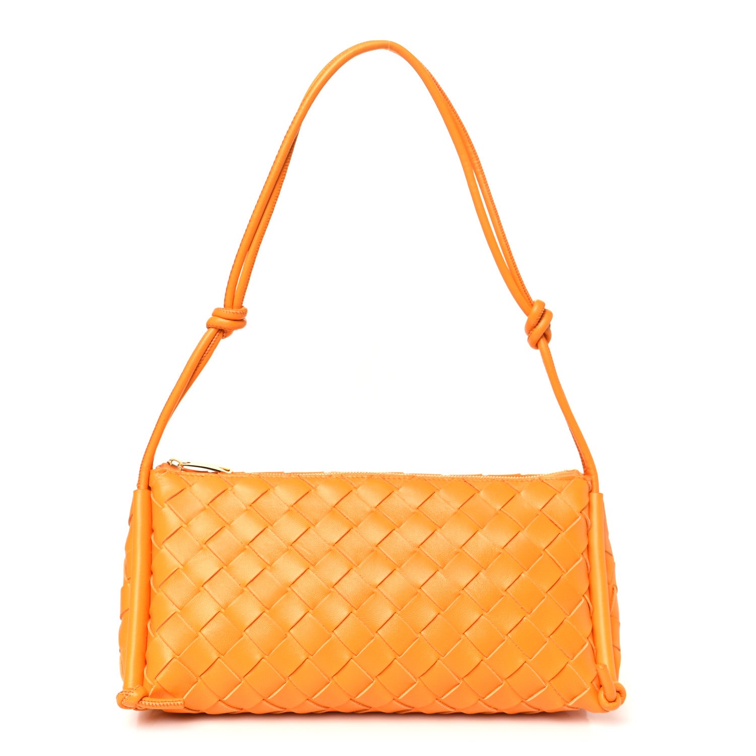 Bottega Veneta Nappa Intrecciato Pouch On Strap Tangerine 1 of 9