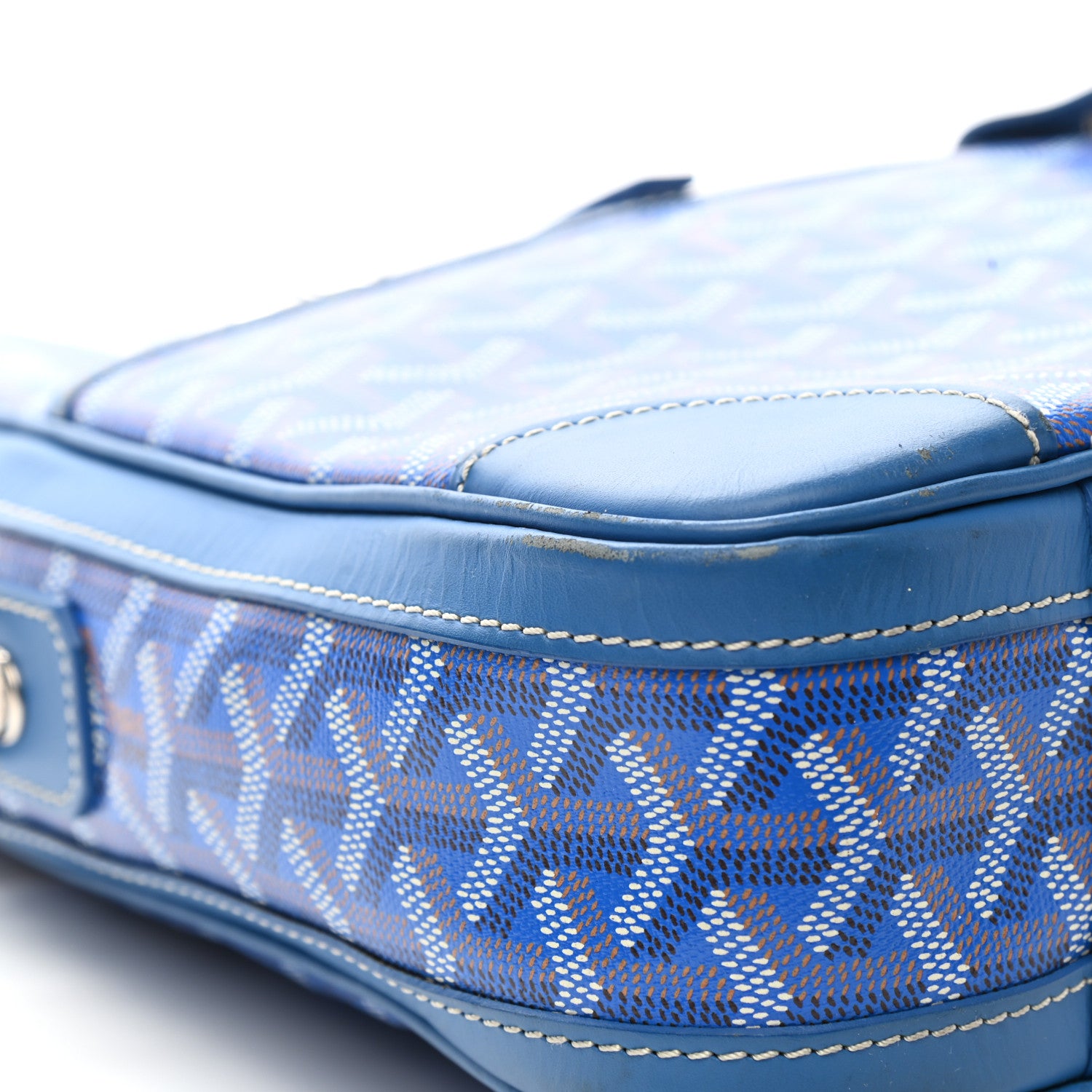 Goyard Goyardine Ambassade PM Briefcase Sky Blue 13 of 14