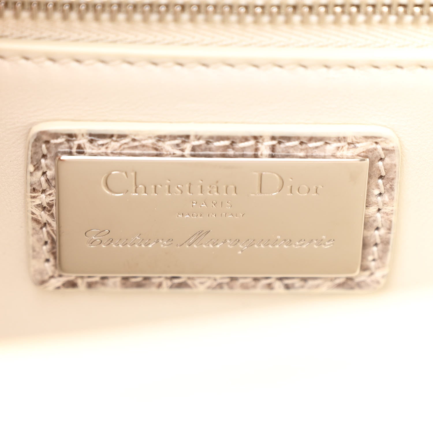 Christian Dior Niloticus Crocodile Himalaya 30 Montaigne Flap Bag Latte 7 of 10