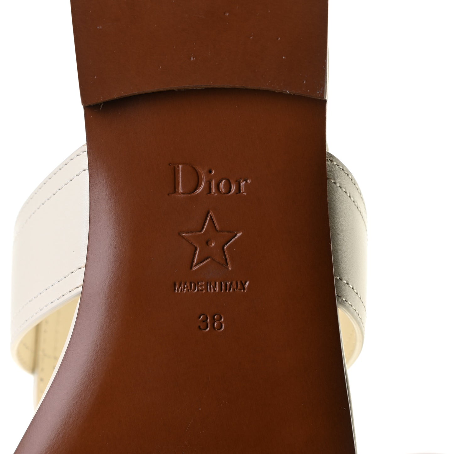 Calfskin 30 Montaigne Thong Sandals 38 White