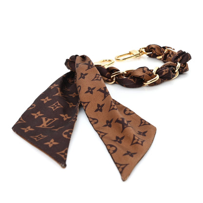 Louis Vuitton Metal Polyester Monogram Braided Scarf Chain Foulard Bag Charm 2 of 4