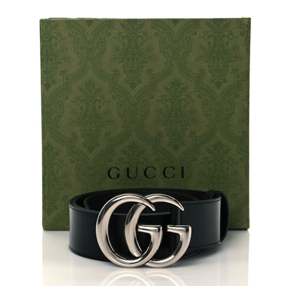Gucci Plutone Calfskin Palladium Double G 40mm Belt 85 34 Black 5 of 5