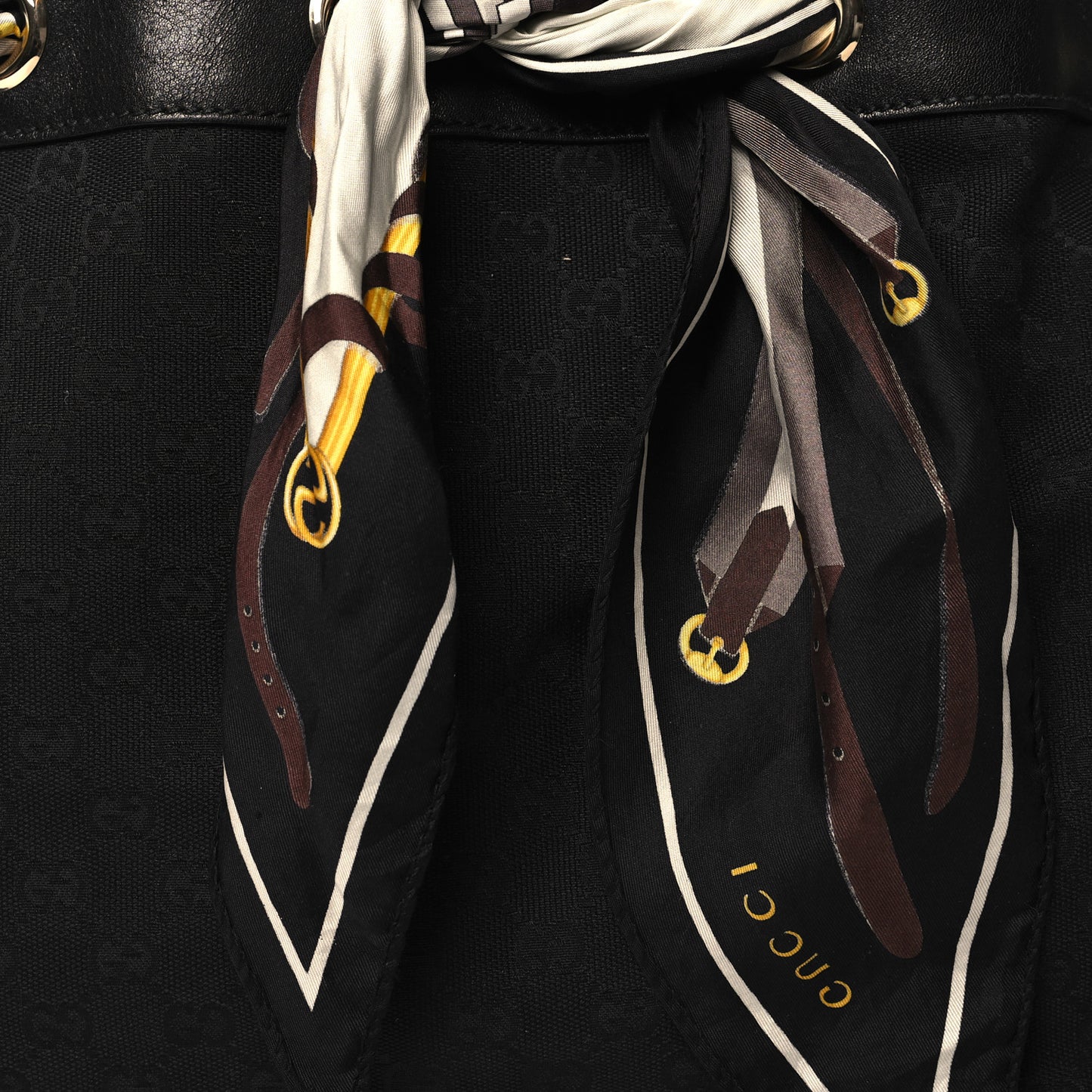 Monogram Large Positano Tote Black