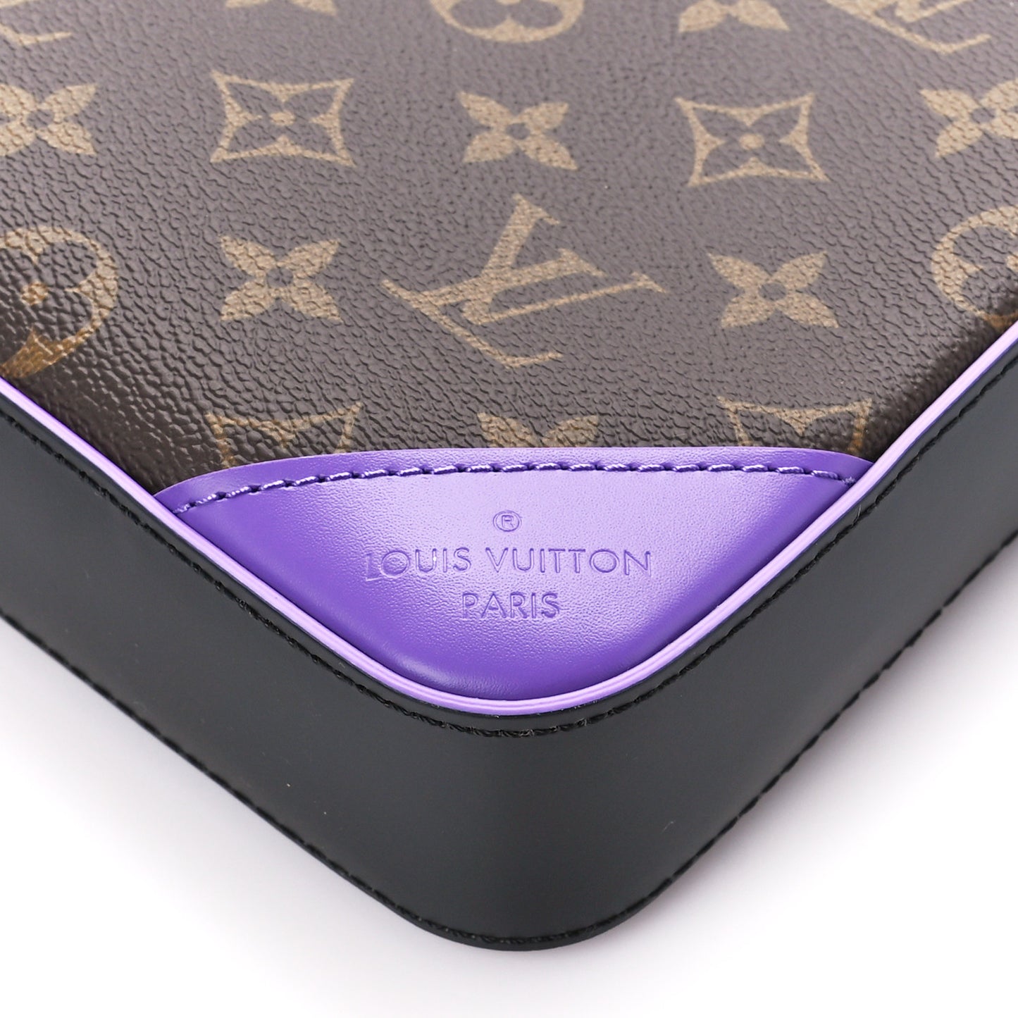 Monogram Macassar Trio Messenger Purple Purple
