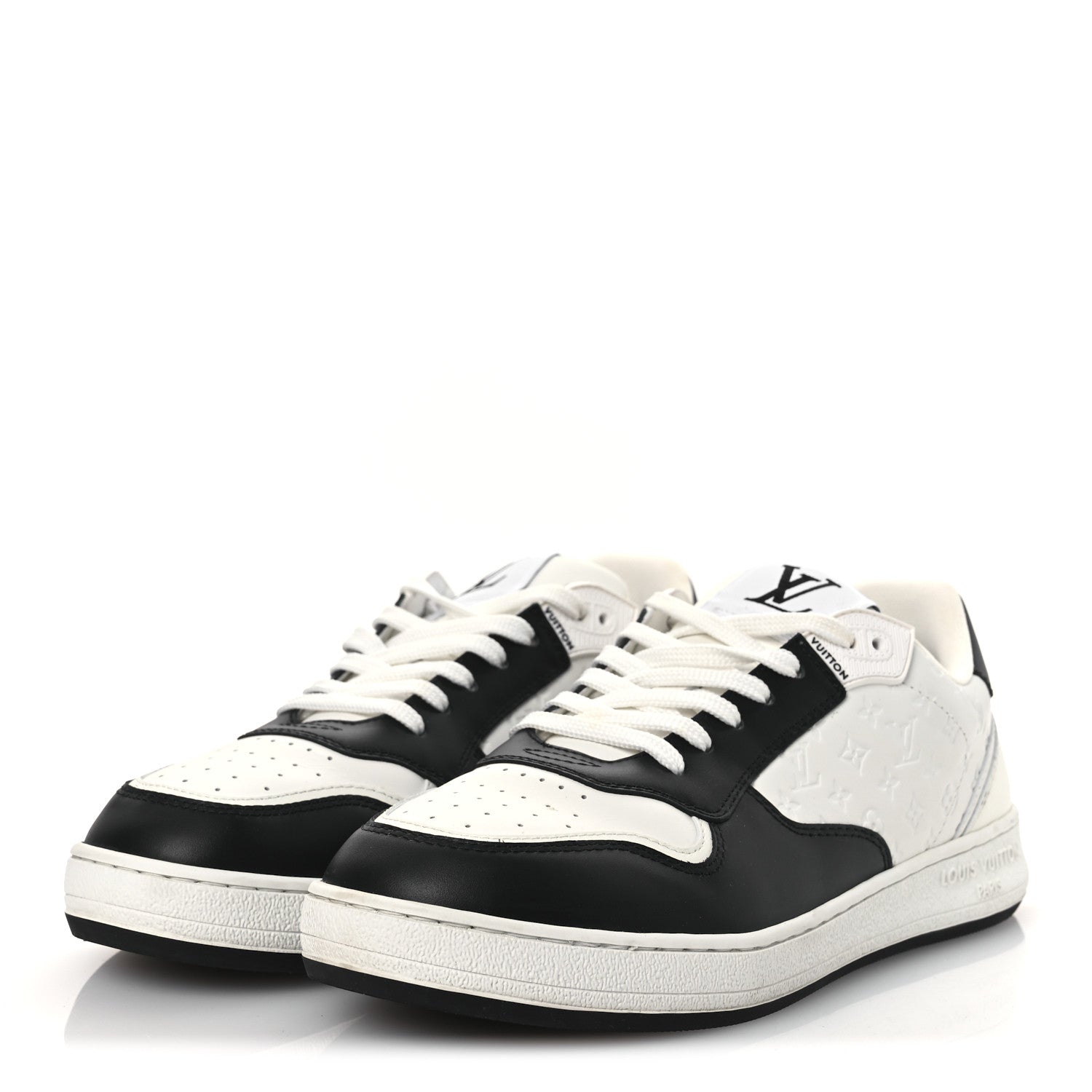 Louis Vuitton Calfskin Monogram LV Stadium Sneaker 38 White Black 4 of 11